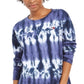 Tommy Hilfiger Women's French Terry Tie-Dye Sweatshirt Blue Size S