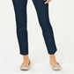 Charter Club Women's Newport Tummy Control Slim Fit Pants Blue Size 4
