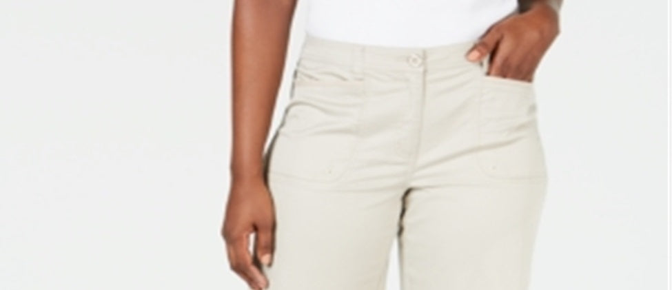 Karen Scott Women's Tie Hem Shorts Gray Size 6