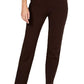 Charter Club Women's Pull on Ponte Knit Pants Brown Size 4 Petite