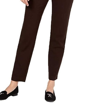 Charter Club Women's Pull on Ponte Knit Pants Brown Size 4 Petite