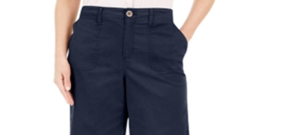 Karen Scott Women's Mixed Ribbed Flyaway Cardigan Blue Size 18