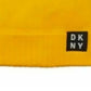 DKNY Men's Acrylic Fitted Logo Accent Winter Beanie Hat Cap Yellow Size Regular