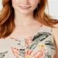 Style & Co Women's Printed Sleeveless High Low Swing Top Brown Floral Size Petite S