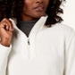 Karen Scott Women's Zip Neck Top White Size Petite Small