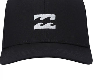 Billabong Men's All Day Logo Embroidered Snapback Hat Black Size Regular