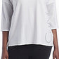 Calvin Klein Women's Plus Dolman Sleeve Logo T-Shirt White Size 3X