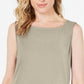 Charter Club Women's Boat Neckline Top Brown Size X-Large