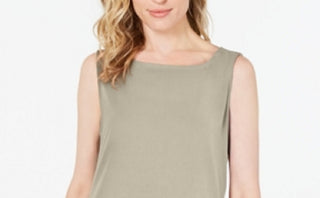 Charter Club Women's Boat Neckline Top Brown Size X-Large