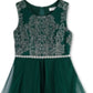 Speechless Big Girl's Beaded Crinoline Trim Dress Green Size 12
