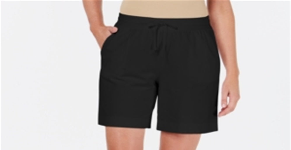 Karen Scott Women's Drawstring Shorts Olive Size Petite S/M