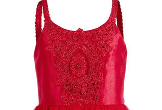 Pink & Violet Big Girl's Sequined Mesh Dress Red Size 8