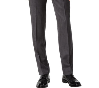 DKNY Men's Dean Modern Fit Tapered Suit Pants Black Size 38X30