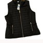 Calvin Klein Women's Fur Collar Vest Black Size M