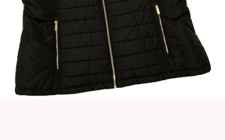 Calvin Klein Women's Fur Collar Vest Black Size M