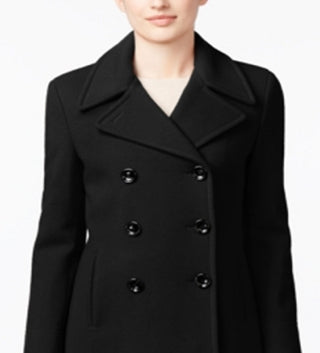 Calvin Klein Women's Wool Cashmere Blend Peacoat Black Size 4