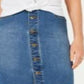Style & Co Women's Button Front Denim Skirt Blue Size 14