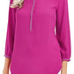 JM Collection Women's Pleated Back Blouse Pink Size XS