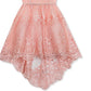 Rare Editions Big Girl's Lace Illusion Dress Pink Size 14