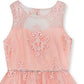 Rare Editions Big Girl's Lace Illusion Dress Pink Size 12