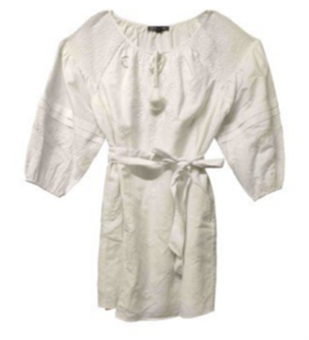 INC International Concepts Women's Tassel Tie Neck Shift Dress Black  Size Medium