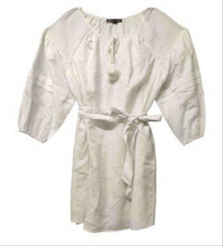 INC International Concepts Women's Tassel Tie Neck Shift Dress Black  Size Medium