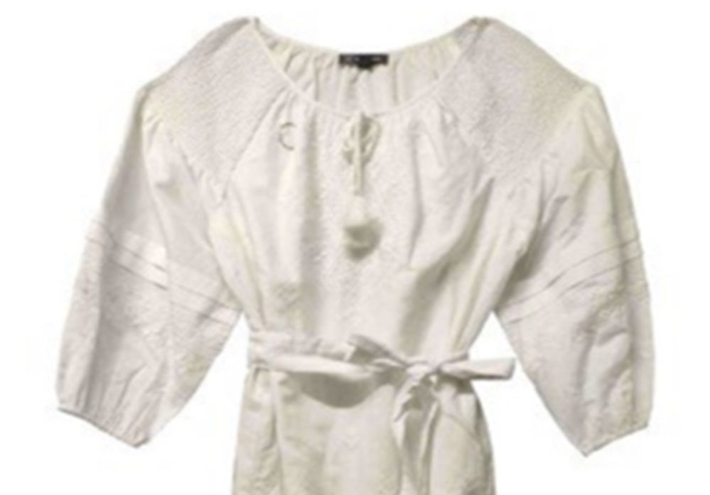 INC International Concepts Women's Tassel Tie Neck Shift Dress Black  Size Medium