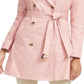 Charter Club Women's Classic Solid Trench Coat Pink Size XX-Large