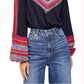 Free People Women's Copenhagen Thermal Sweater Blue Size Medium