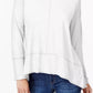 Style & Co Women's Cotton High Low Top Sweater Gray Size Medium