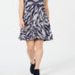 Style & Co Women's Printed Swing Dress Black Size Petite S