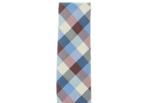 Nautica Men's Plaid Satin Neck Tie Red Size Regular