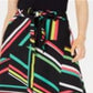 Bar III Women's Printed Skirt Black Size 4