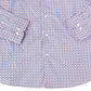 Tasso Elba Men's Geometric Print Dress Shirt Blue Size Small