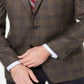 Ralph Lauren Men's Classic Fit Stretch Plaid Sport Coat Brown Size 40-R
