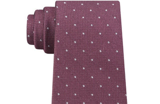 Calvin Klein Men's Reflective Dot Self tied Necktie Red Size Regular