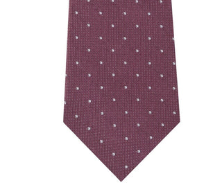 Calvin Klein Men's Reflective Dot Self tied Necktie Red Size Regular