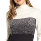 Anne Klein Women's Mock Neck Jacquard Sweater White Size -XL