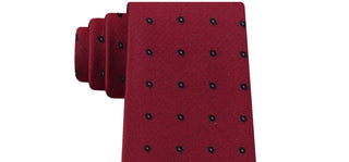 Calvin Klein Men's Molten Oval Self Tied Necktie Red Size Regular
