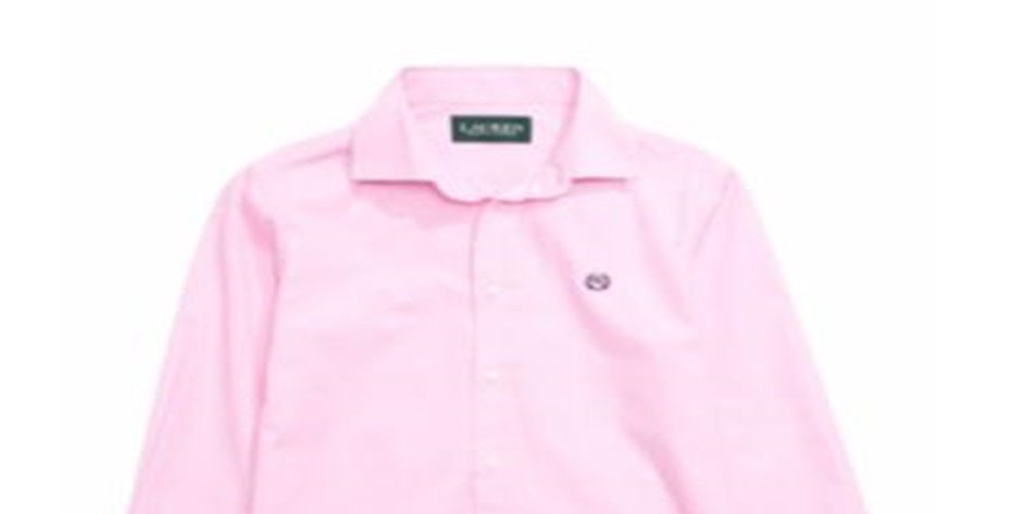 Ralph Lauren Big Boy's Woven Shirt Pink Size 8