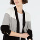 Charter Club Women's Colorblocked Cardigan Sweater Black Size X-Large