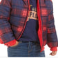 Epic Threads Little Boy's Plaid Reversible Water Resistant Hooded Puffer Jacket Red Size 7
