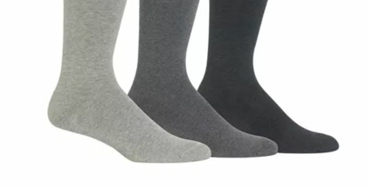 Polo Ralph Lauren Men's 3 Pk Performance Dress Socks Gray Size One Size