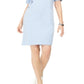 Karen Scott Women's Printed Boat Neck Dress Blue Size Small