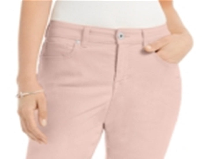 Style & Co Women's Curvy Capri Pants Pink Size 18