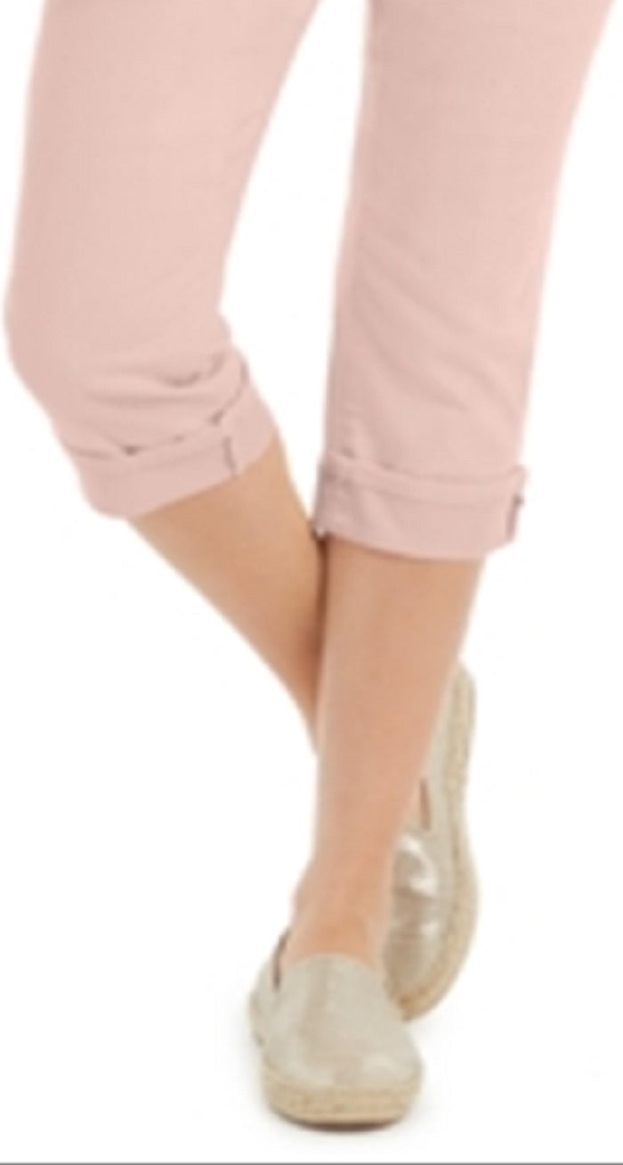 Style & Co Women's Curvy Capri Pants Pink Size 18
