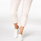 Maison Jules Women's Pocketed Zippered Straight Leg Pants Pink Size 8