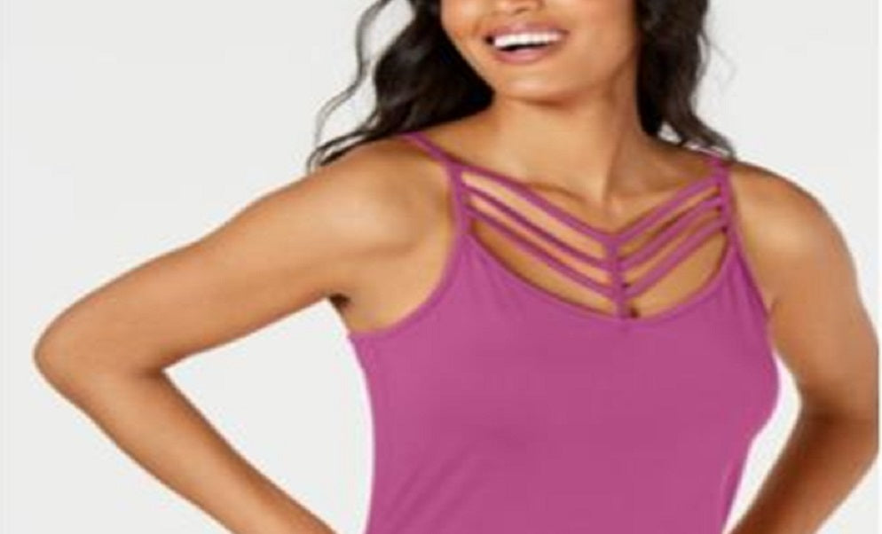Thalia Sodi Ladder-Trim Tank Top  Pink Size M