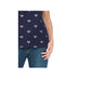 Karen Scott Women's Perfect Swing Metallic-Embroidery Henley Top  Intrepid Blue Blue Size XS