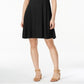Style & Co Women's Short Sleeve a Line Dress Black Size XS